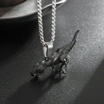 Personality Retro Domineering Dinosaur Titanium Steel Pendant Necklace