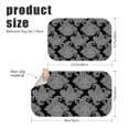 thumbnail image 3 of Paisley and Damask Black Pattern Bath Mat Set Of 2,Non-Slip Rug for Bathroom,Kitchen,Bedroom,Entrance, 30x17 and 23.5x15.7 Inches, 3 of 5
