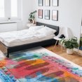 thumbnail image 6 of Area Rugs 4x6 Ft Geometric Symbols Retro Medieval Colorful Graffiti Feathers Non-Slip Washable Rug Indoor Rug Floor Mats Non Shedding Carpet for Living Room Bedroom Dining Room Home Decor, 6 of 8