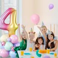 thumbnail image 7 of 40 inch Rainbow Gradient Colorful Number 3 Baby Birthday Party Foil Helium Large Balloon with12 Inches Rainbow Latex Decoration Balloons, 7 of 7