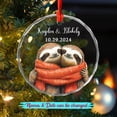 thumbnail image 2 of Sloth Couple Ornament Gift For Husband Wife Mr & Mrs, Personalized First Christmas As Mr & Mrs Ornaments, Custom Names Couple Sloth Christmas Ornament 2025, Mr & Mrs Sloth Just Married Ornaments, 2 of 6
