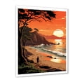 thumbnail image 2 of Designart "Sunset on 1000 Islands River, Canada III" Coastal Framed Wall Art - Coastal Orange Coastal Sunset Living Room Framed Canvas Art, 2 of 6