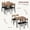 Retro color, variant on 5-Piece Modern Dining Table Set for 4 – Compact Rectangular Kitchen & Dining Room Furniture with Upholstered Chairs – Sturdy MDF Tabletop, Metal Frame – Washed Gray & White
