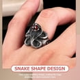 thumbnail image 4 of MasteelfCA Snake Ring Red Gem Ring Titanium Steel Ring Personalized Ring Men Ring Jewelry, 4 of 7