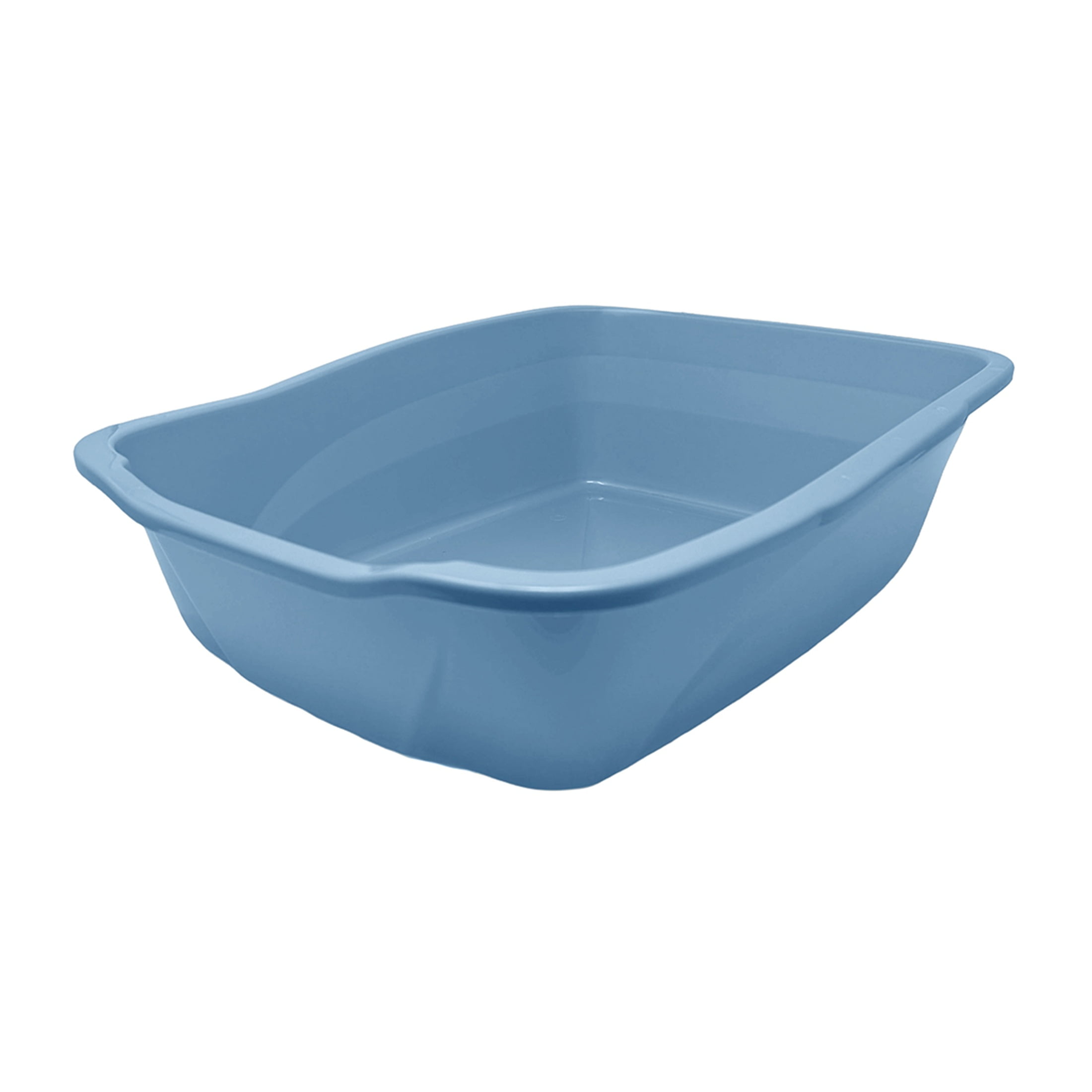 (2 pack) Van Ness Plastics Cat Litter Pan Blue Large
