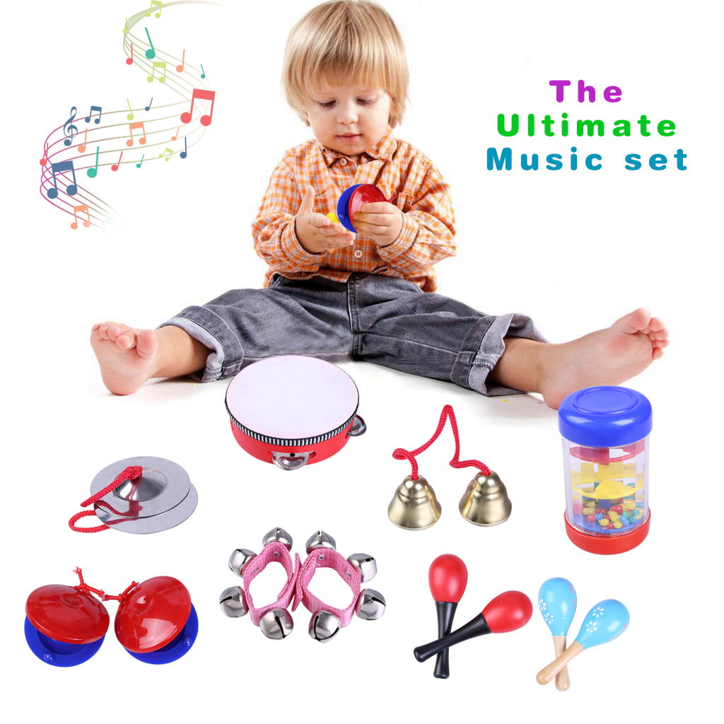 24Pcs Children's Wooden Percussion Instruments Promote Early Musical Educationn 