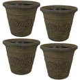 thumbnail image 3 of Sunnydaze Arabella 19.5" x 19.5" x 17.5" Round Sable Polyresin Outdoor Planter Pot 4-Count, 3 of 10