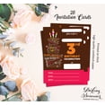 thumbnail image 1 of Darling Souvenir Brown Birthday Invitation Card 28 Pcs Fill or Write In Blank Invites Printable Party Supplies 5 x 7 Inches, 1 of 5