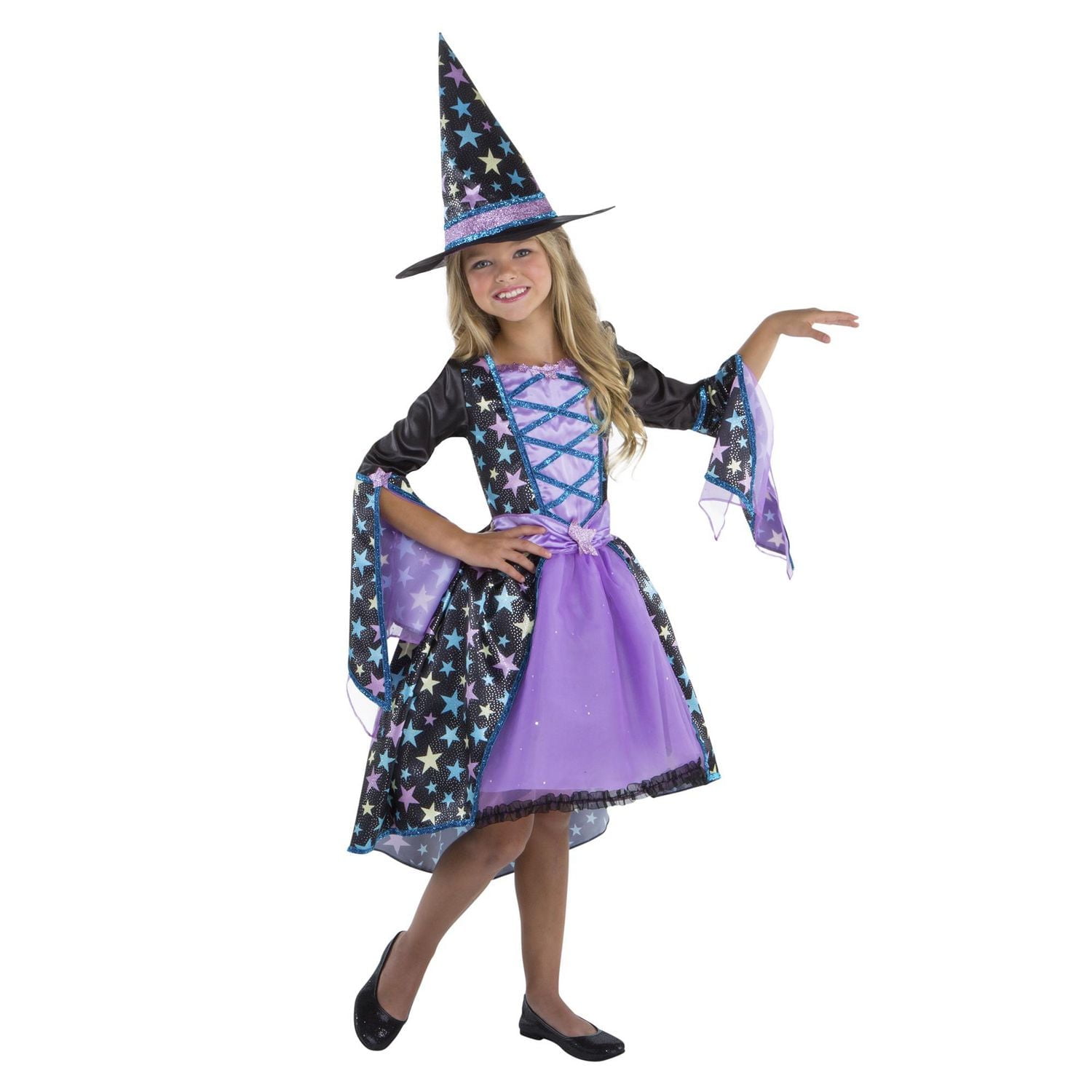 Girls' Pastel Candy Witch Costume L. Walmart Exclusive.