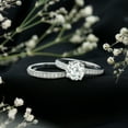 thumbnail image 3 of Rosec Jewels Moissanite Wedding Ring Set - 2 Carat Engagement Ring with Band - 8 mm Round Ring - D-VS1 Grade, 18K White Gold, US 5.00, 3 of 9