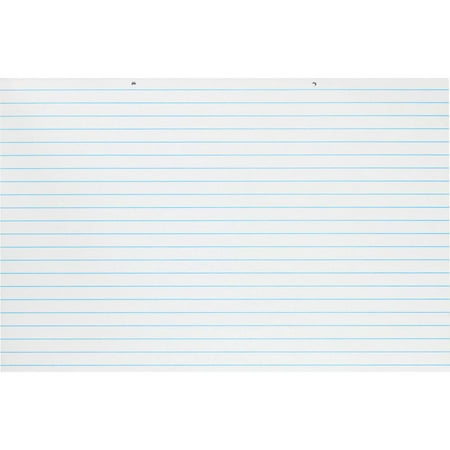 Pacon Primary 1" Ruled Chart Pads - 100 Sheets - Ruled - 36" x 24" - White Paper - 5 / Carton
