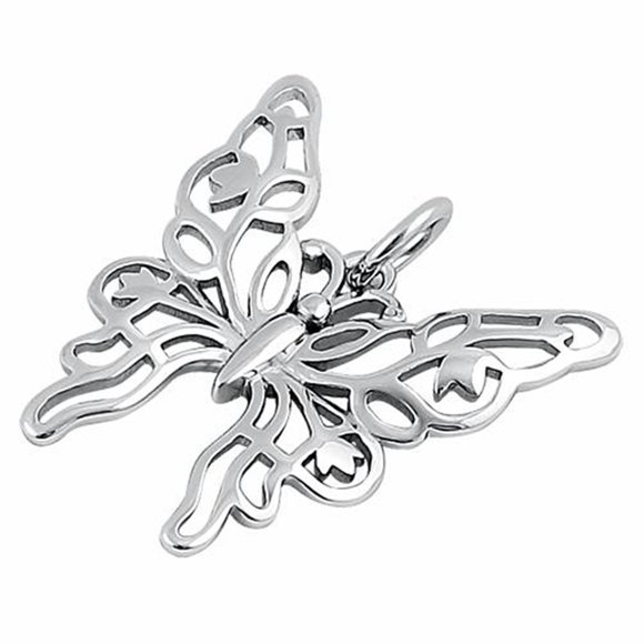 Butterfly 925 Sterling Silver Pendant Jewelry