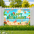 thumbnail image 6 of Colorful Design Retirement Banner Beach Elements Tropical Theme Vacation Scene for Retirement Party Beach Party Holiday Celebration, 6 of 8
