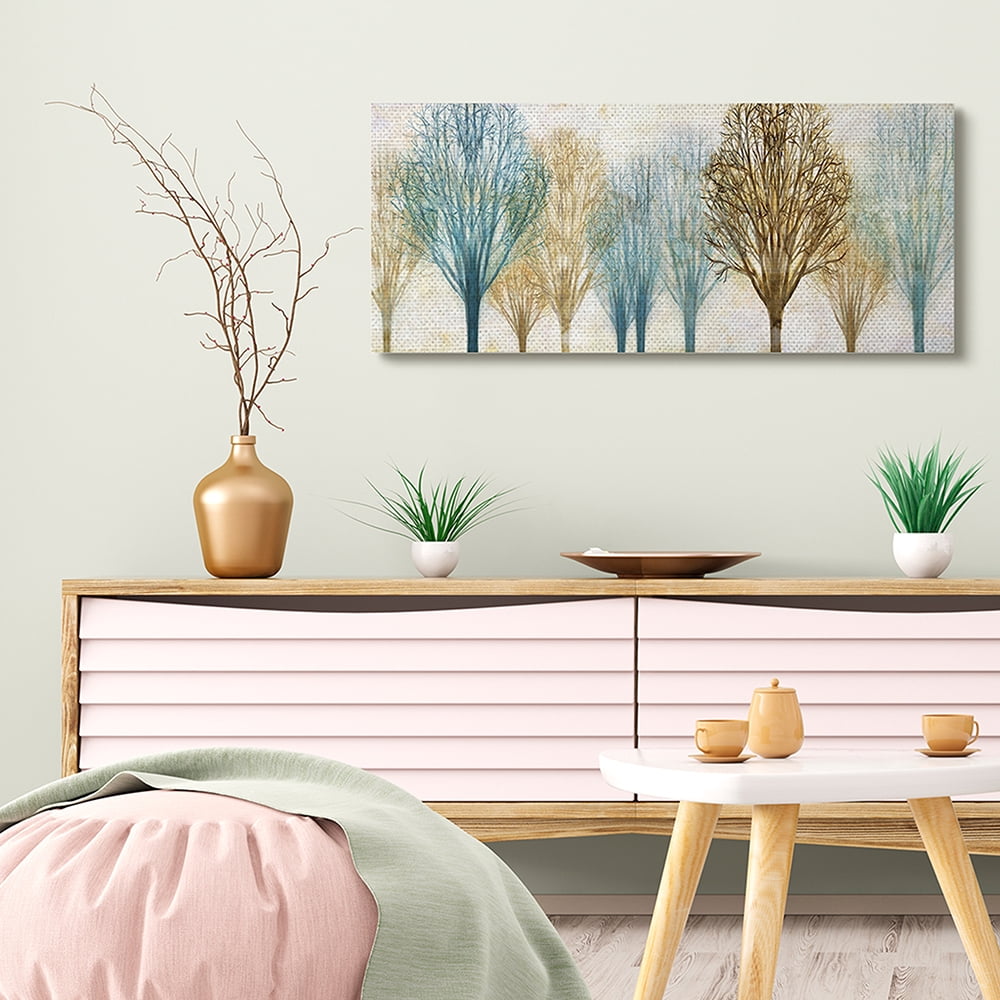 Stupell Industries Autumn Tree Forest Bare Branches Blue Brown Canvas Wall Art by Chris Donovan