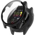 thumbnail image 1 of KOMI Compatible with Garmin Forerunner 265S Case Cover, Scratch-Resistant PC Protective Case with HD Tempered Glass Screen Protector for Garmin Forerunner 265S (not 265)(Black), 1 of 5