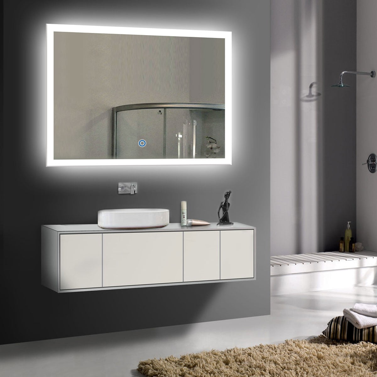 Decoraport 36 mirror for wall mirror modern bathroom vanity lights wall 36 x 28 inch n031 i