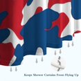 thumbnail image 6 of Red Blue Camo Bold Shapes Pattern Shower Curtain 84"x72" ,Bathroom Decorative Shower Curtains Set with 12 Hooks,Modern Waterproof Washable Shower Curtain, 6 of 6