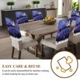 thumbnail image 4 of Christmas Elk Chair Covers Set of 4 Santa Claus Xmas Tree in Winter Night Purple Chair Back Covers Stretch Removable Washable Slipcovers Protector for Dining Room Kitchen Party Decor, 4 of 5