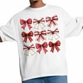 thumbnail image 4 of Camisetas informales de manga corta con lazos navideños para hombre, camisetas gráficas, 4 of 8