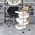 thumbnail image 2 of Carro organizador multiusos IDEA NUOVA 6 cajones color dorado con blanco, 2 of 6