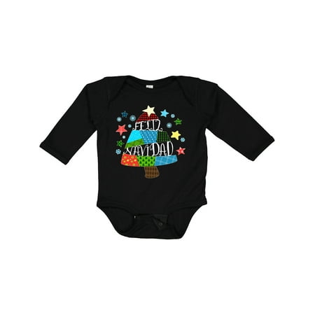 

Inktastic Feliz Navidad Patchwork Tree Quilting Gift Baby Boy or Baby Girl Long Sleeve Bodysuit