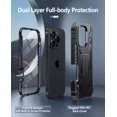 thumbnail image 3 of Funda de teléfono FNTCASE para iPhone 16 Pro-Max de grado militar, negra, 3 of 9