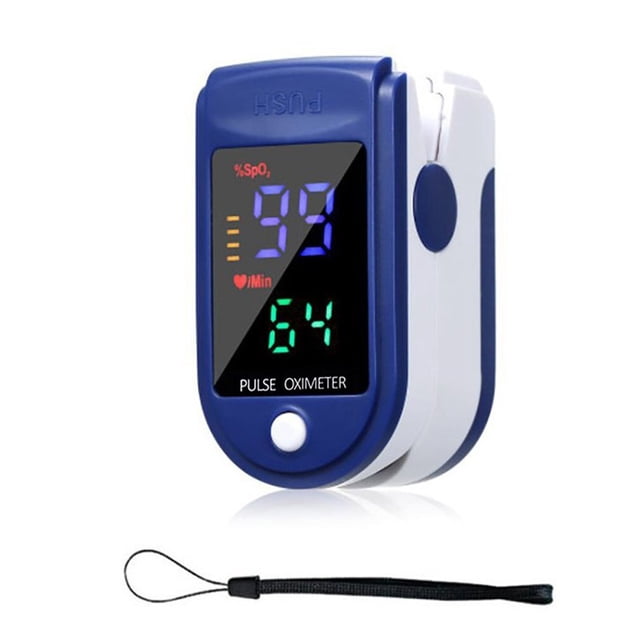 Oxímetro de pulso de latido del corazón portátil, Monitor de frecuencia cardíaca Spo2, Sensor de medidor de oxígeno en sangre, Clip de dedo con pantalla LED a color de 4 colores