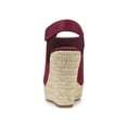 thumbnail image 2 of BLISSFUL STEP Women's Espadrilles Platform Heel Wedges Sandals Burgundy 8, 2 of 7