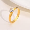 thumbnail image 4 of AAA White CZ Heart Cut 18K Gold Plating Stainless Steel Womens Ring Size 5 6 7 8, 4 of 7