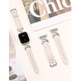 thumbnail image 4 of TOYOUTHS Slim Leather Compatible with Apple Watch Band for Women 38/40/41/42/44/45/46/49mm , Premium Leather Strap with A-Shape Metal Buckle for iWatch Series 10 9 8 7 6 5 4 3 2 1 SE Ultra 1/2, 4 of 6