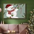 thumbnail image 6 of Peppermint Snowman Collection A - Framed Gallery Wrapped Holiday Canvas - 25 x 37 - Rosewood Frame, 6 of 8