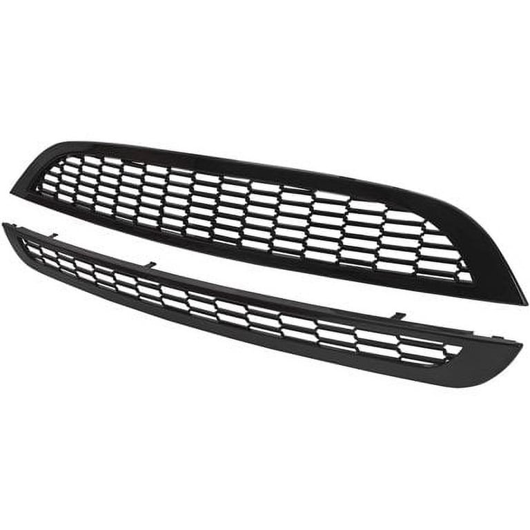 Auto front radiatorgrillen Voor Mini Voor Cooper Voor S R53 R50 2002-2006 Front Air Hood Motorkap Scoop Vent Outlet Cover Carbon Look/Gloss Zwart radiatorgrillen(Glanzend zwart