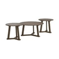 thumbnail image 2 of 3-Piece Round Occasional Table Set Natural Walnut, 2 of 7