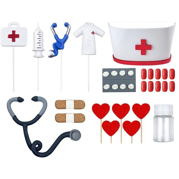 Nurse Cake Toppers Nursing Cupcake Toppers Graduation Cake Decorations Doctor Party Supplies for Nurse Birthday Parties