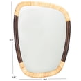 thumbnail image 3 of SAFAVIEH Rupa 23" x 31" Natural/Brown Natural Wall Mirror, 3 of 6