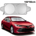 thumbnail image 1 of Car Windshield Sun Shade-UV and Sun Rays Blocker, Front Window Sunshade UV Protect Car Window Film 160×86cm, 1 of 8