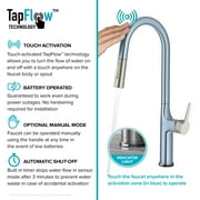 Kraus OlettoTall Modern Single-HandleTouch Kitchen Sink Faucet with Pull Down Sprayer in Spot Free Stainless Steel