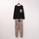 thumbnail image 4 of Puntoco 2 piezas traje de leopardo para mujer manga larga bolsillo de ocio pantalones de chándal para el hogar conjuntos liquidación Puntoco Puntoco-4693, 4 of 8