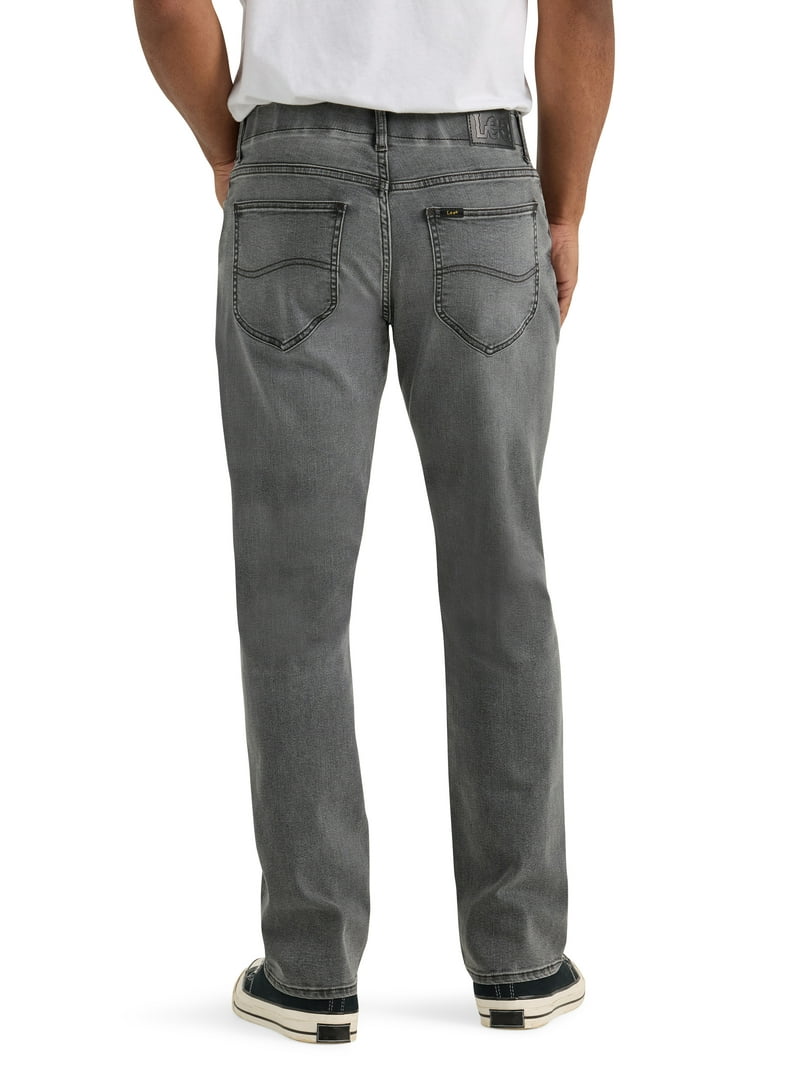 Lee Men's Straight Tapered Denim Jeans with Motion Flex Waistband