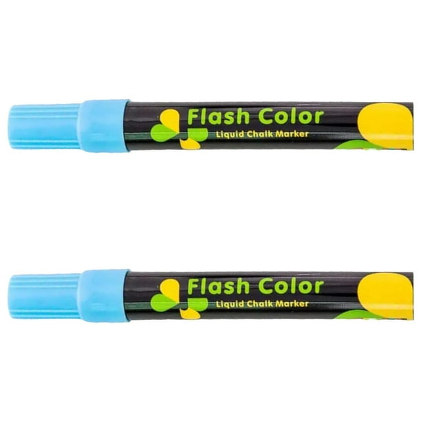 Marcador de Vidrio VentDepot ChalkyBlue 2 Pzas Azul Neon Punta redonda mediana MXMNJ-002