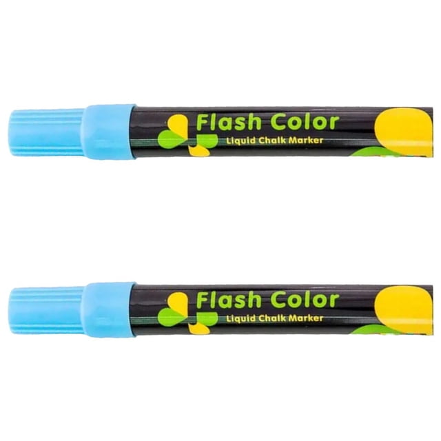 Marcador de Vidrio VentDepot ChalkyBlue 2 Pzas Azul Neon Punta redonda mediana MXMNJ-002