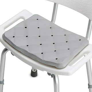 Shower Stool Cushion Non Slip Soft Pad with Holes, Grip Mat for Shower  Chair Bath Seat, Adhesive Backing Anti Skid EVA Rubber, Shower Bench  Curtain
