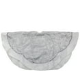 thumbnail image 2 of 48" Silver and White Flourish Christmas Tree Skirt with White Velveteen Trim, 2 of 4