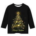 thumbnail image 5 of BFHHYA Kids' Unisex Christmas T-Shirt Boys Girls Light-Up Christmas Tree Graphic Tee 3/4-Sleeve Crew Neck Top for Christmas Eve Events(3-12Y), 5 of 5
