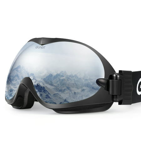 Gonex Professional Ski Goggles OTG Anti-fog Windproof Snow Snowboard Double Lens Winter Sports Goggle Case EVA