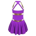 thumbnail image 5 of inhzoy Kids Girls Cheer Leader Uniform Dance Dress Purple 6, 5 of 9