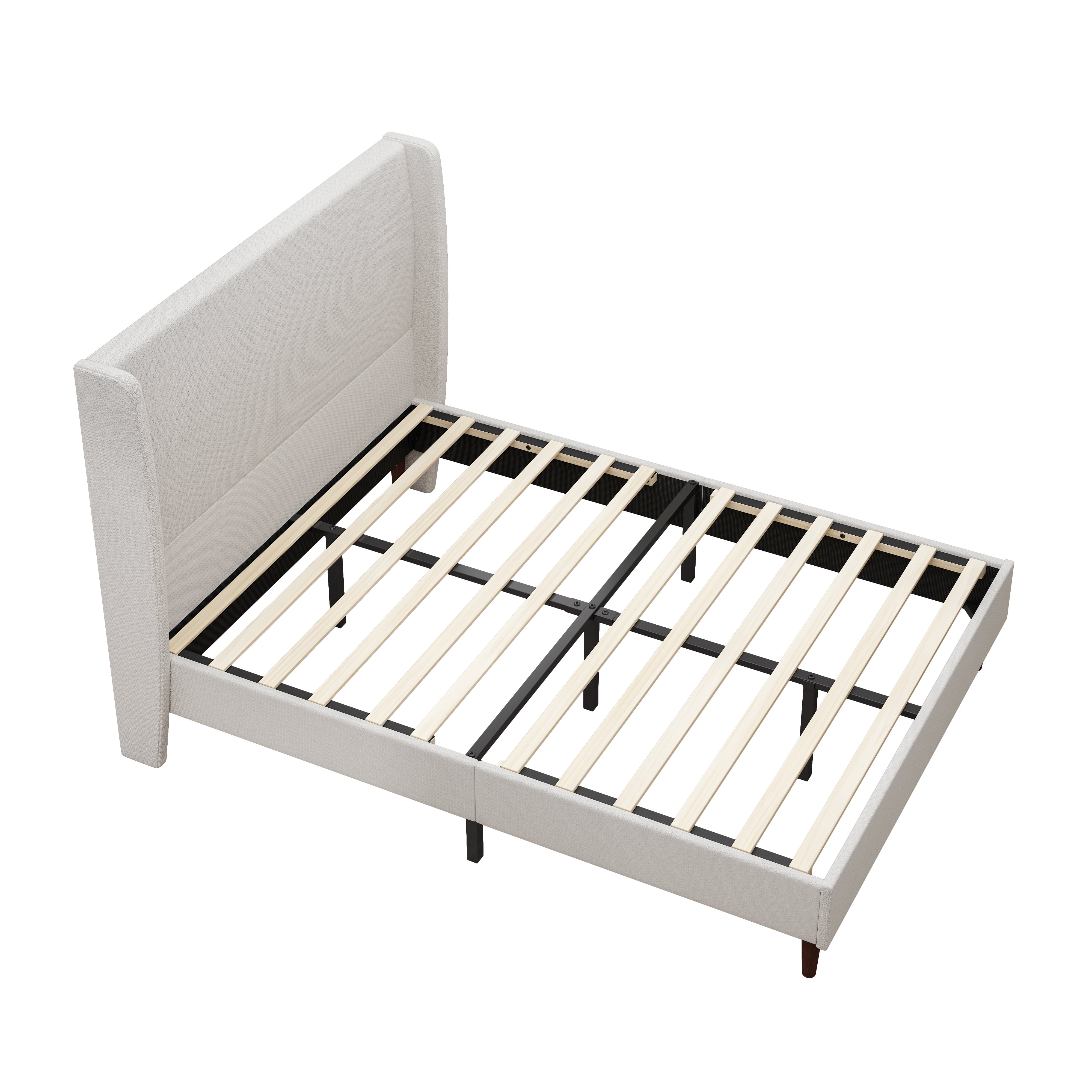 avobird Chenille Upholstered Headboard Queen Size, Bed Frame Mount, Featuring High-Density Sponge Padding, Luxury Texture No Box Spring Needed Comfort and Style, Ivory White