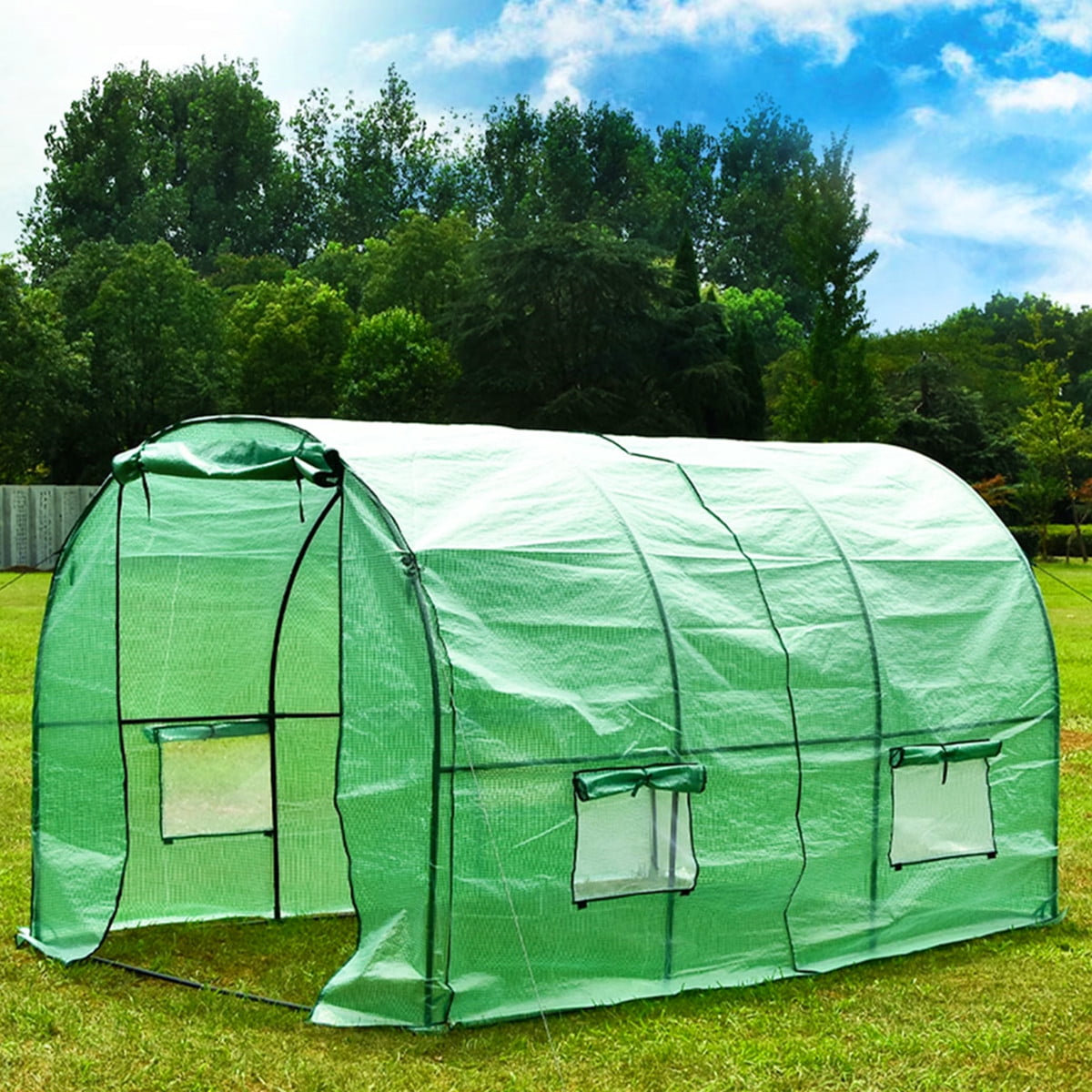 Greenhouse Walk in Portable Hot Green House Plant Sheds Winter Gardening 10 x 7 x 7