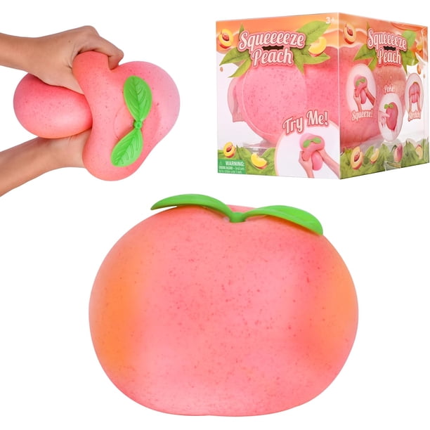 Squishy Extra Large Peach, Gag Gifts Funny Adult, Giant Stress Ball, Fidget Sensory Toy for Kids, ADHD Toys