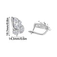 thumbnail image 3 of Ovzne Inlaid U-shaped Ear Buckle Fashionable Leaf Inlaid Diamond Earrings Ear Rings And Earrings On Clearance, 3 of 7
